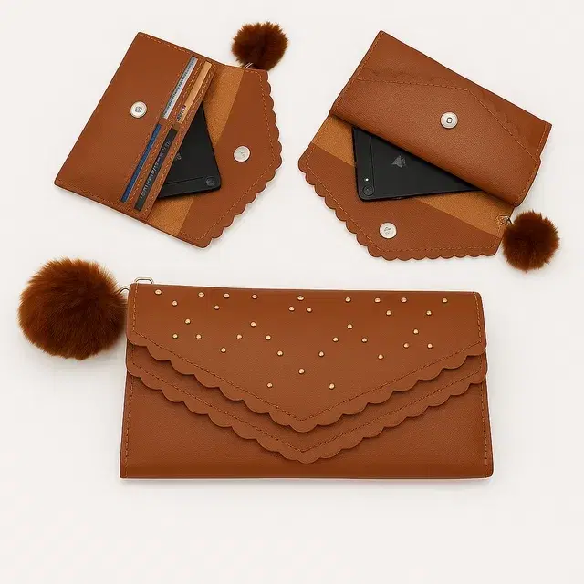 Women Clutch, Brown, Style-4