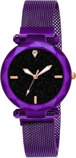 Casual Metal Analog Watch For Women (Purple) (MP-61)