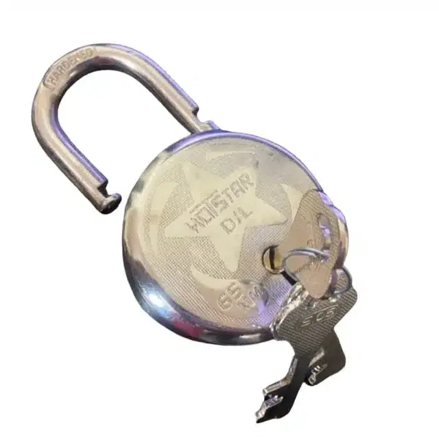 Stainless Steel Door Lock & Key, Silver