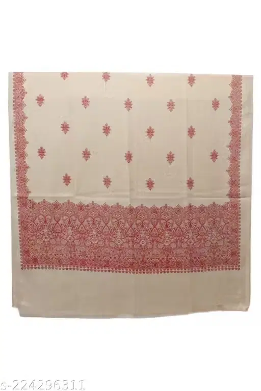 Rayon Printed Shawl For Women, Cream