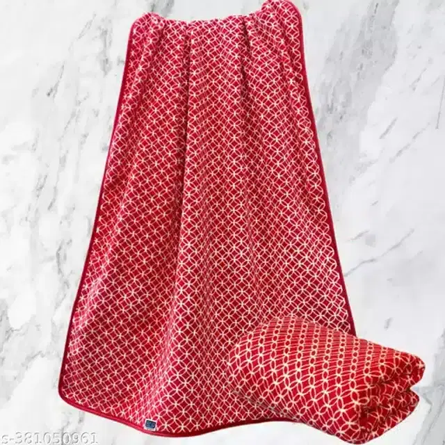 Cotton High Absorbent Bath Towels, Red, 70x140 cm