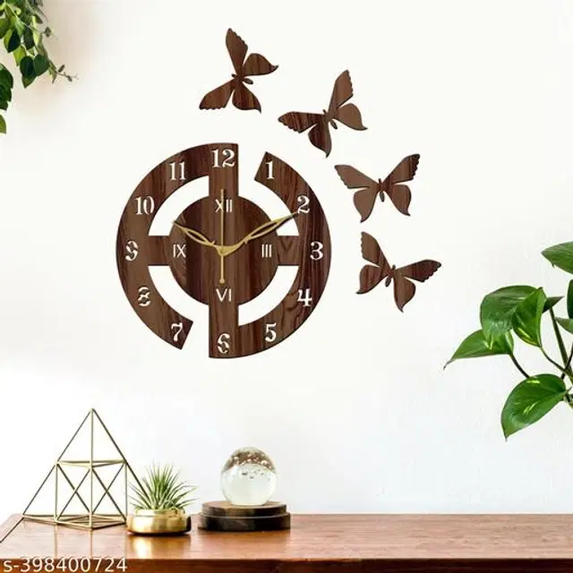 Wooden Wall Clock, Brown