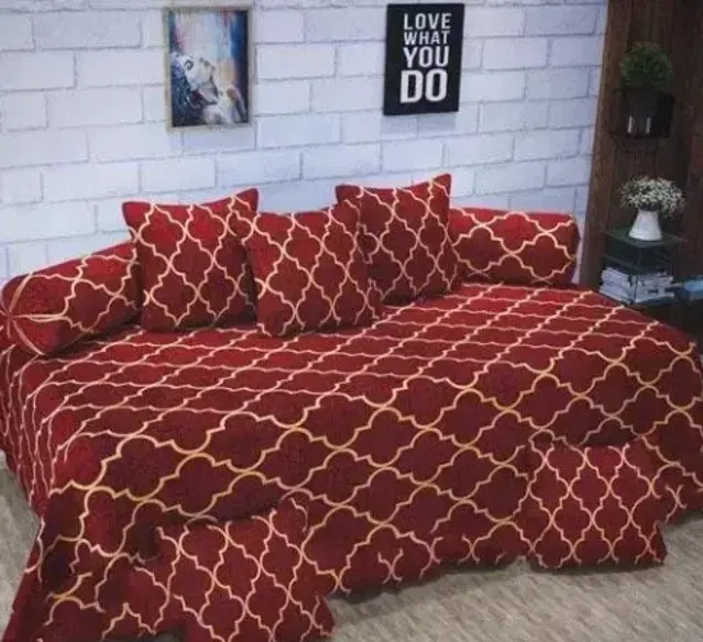 Cotton Printed Diwan Covers Set, 60x90 Inches, Multicolor, Set of 8