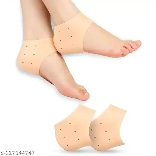 Moisturizing Silicon Gel Socks, Beige