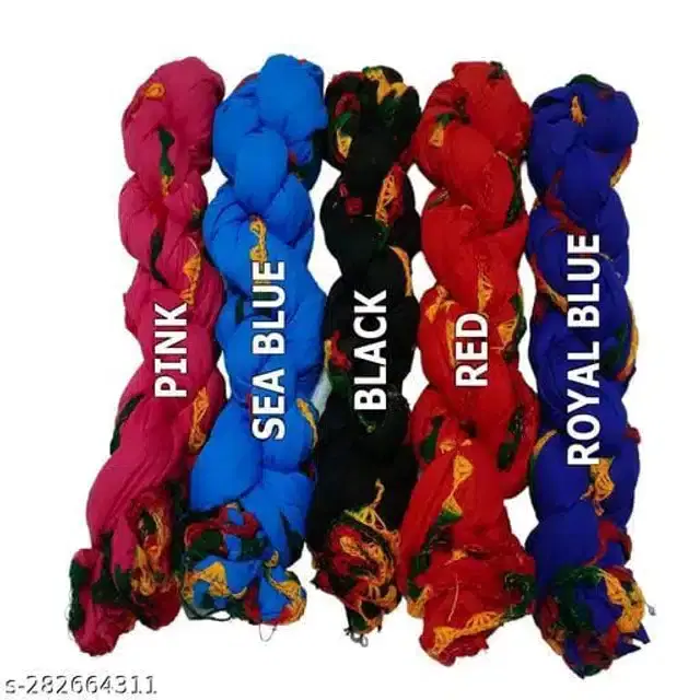Dupatta for Women, Pack of 5 (Multicolor, 2 m)
