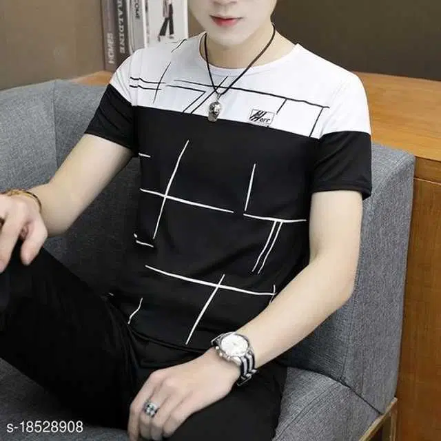 Ruggstar Casual Printed Round Neck T-Shirt For Men (Multicolor, XL)