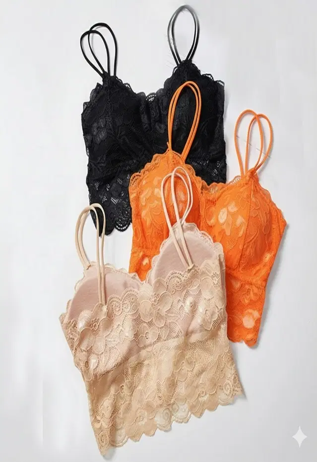 Cotton Solid Padded Bras for Women, Multicolour, Pack of 3 (28)