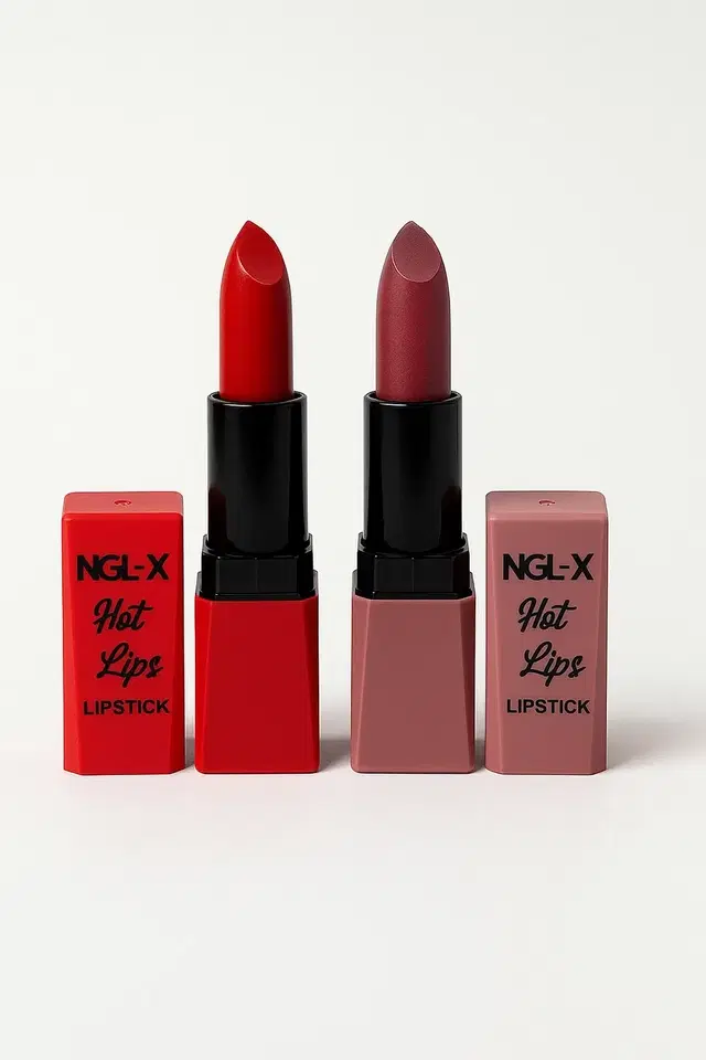 NGL-X Bullet Lipstick - Rich Matte Finish & Intense Color (Pack Of 2)