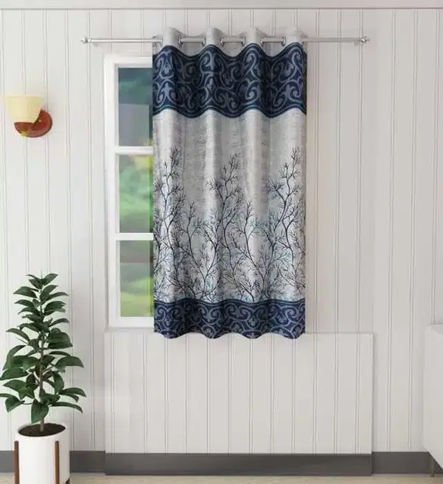 Window Curtain, Blue, 4X5 Feet