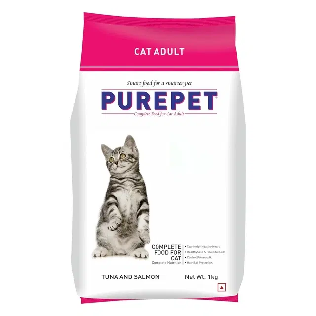 Purepet Tuna & Salmon Adult Cat Food, 1 kg