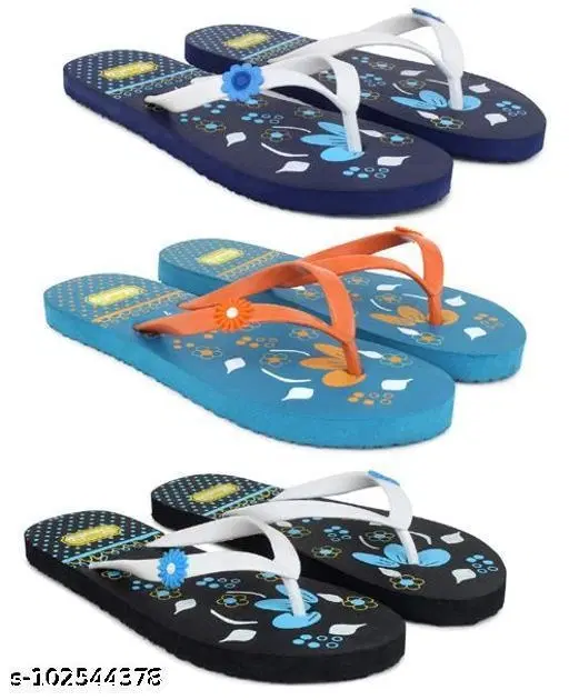 Slippers for Women, Multicolour, Pack of 3 (5)
