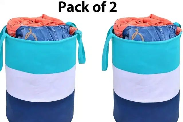 RAJ BAG 45 L Multi Color Non-Woven Laundry Bag, Assorted color, Pack of 2