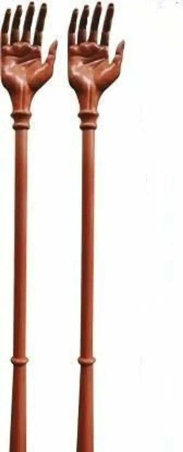 Plastic Back Body Itch Scratcher & Massager Stick, Yellow, Pack of 2