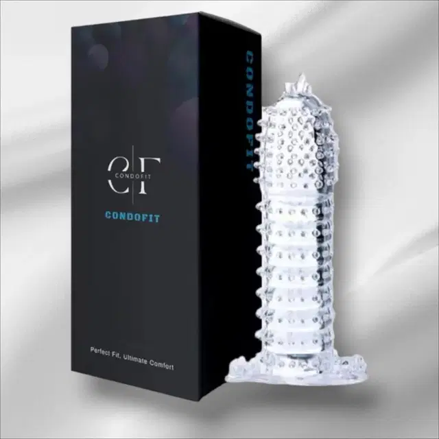 Crystal Dotted Reusable Condom for Men, Transparent, Pack of 1