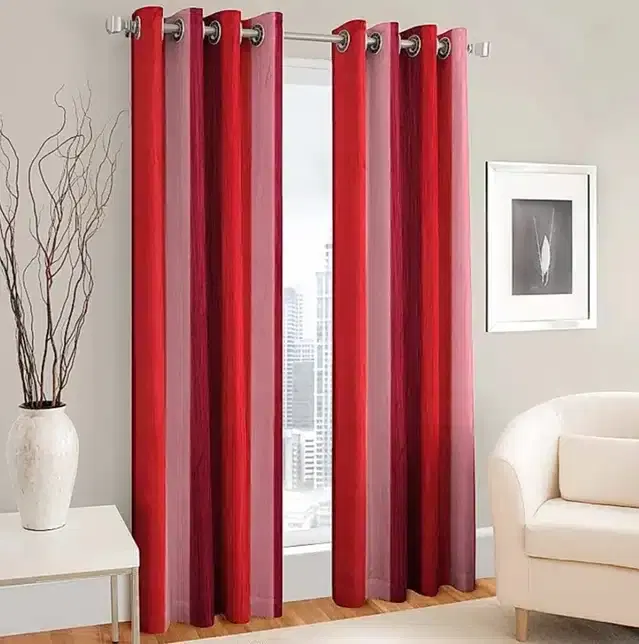 Marvel Door & Window Curtains, Pack of 2, Red, 9 feet