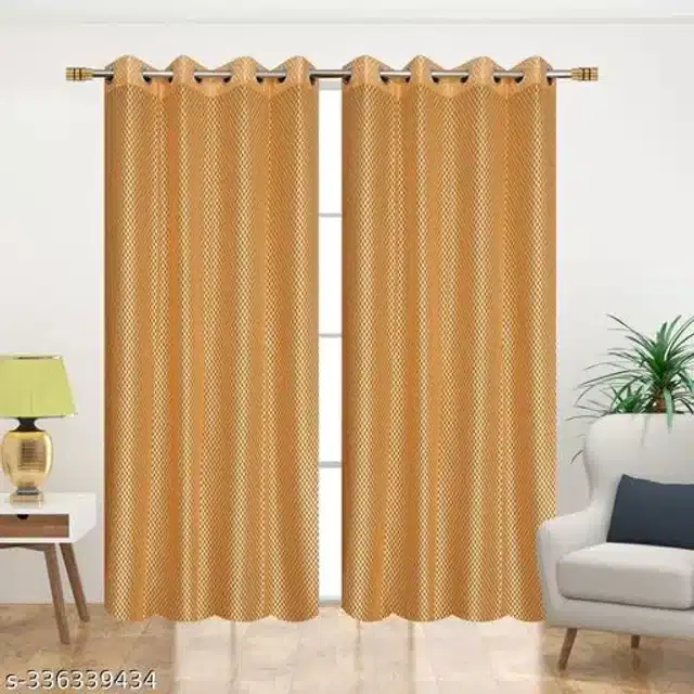 Polyester Curtain for Door, Multicolor, 7 Feet