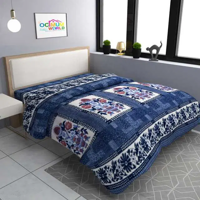Fleece Single Bed Woolen Fabric Blanket Cover for Winters, Grey, 60X90 Inches, Om-013
