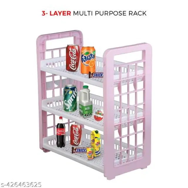 Plastic Multipurpose Storage Rack, Multicolor