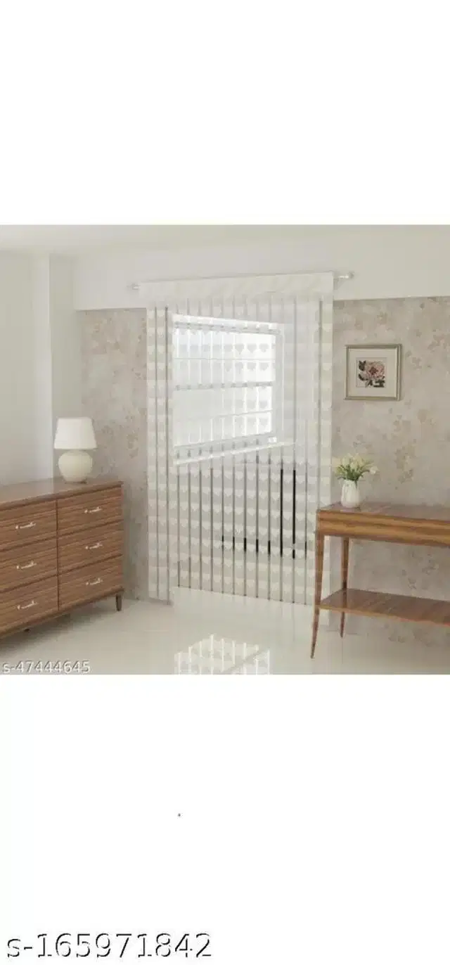 Curtains for Door, White, 7x4 feet