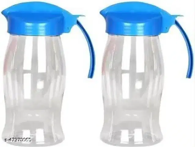 Plastic Oil Stopper, Blue & Transparent, 1000 ml, Pack of 2