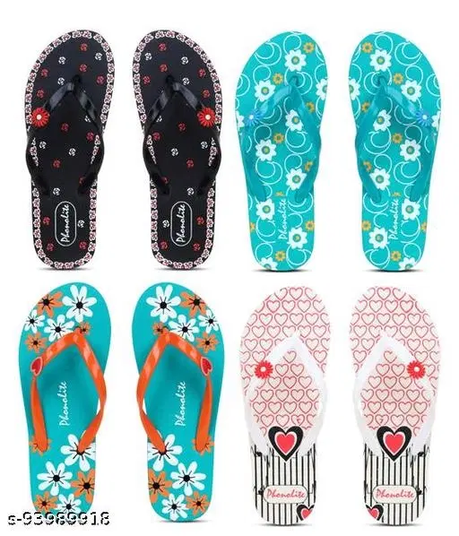 Slippers for Women, Multicolour, Pack of 4 (5)