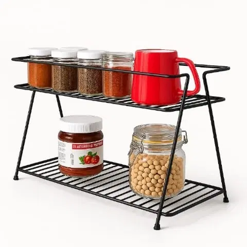 Stainless Steel Spice Rack (Black)