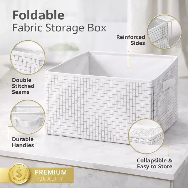 Foldable fabric storage box 28*28*13