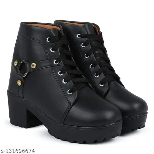 Boots for Women (Black, 3)