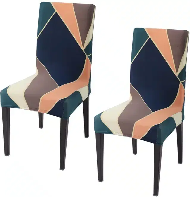 Polycotton Chair Cover, Multicolor, Pack of 2
