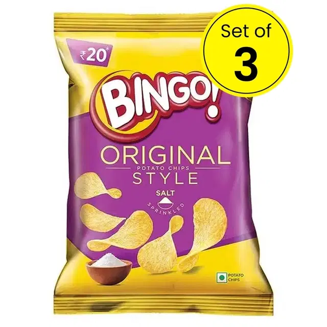 Bingo Original Style Salt Sprinkled 3X43 g (Pack Of 3)