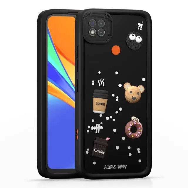 Silicone Mobile Back Cover for Redmi 9 / 9 Activ / 10A / 9C (Black)
