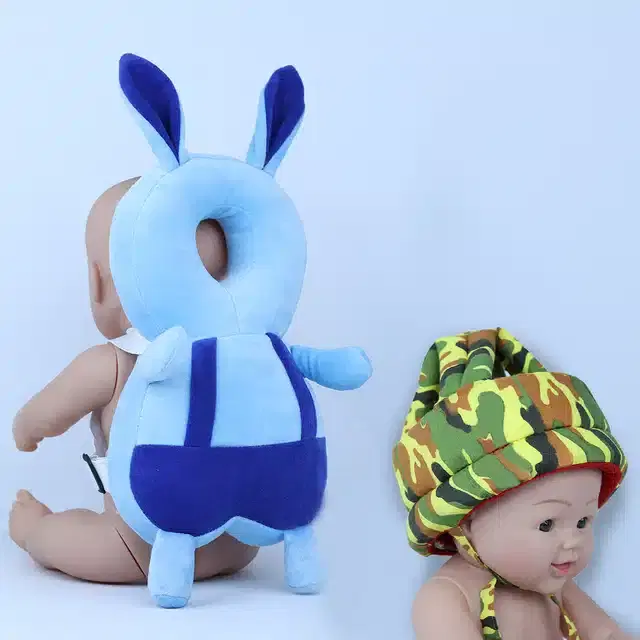 Infants Head & Back Safety Protector Pillow and Safety Helmet, Pack of 2 (Multicolor)