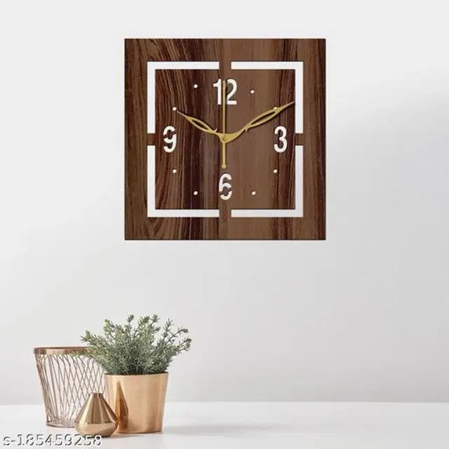 Wooden Wall Clock, Brown