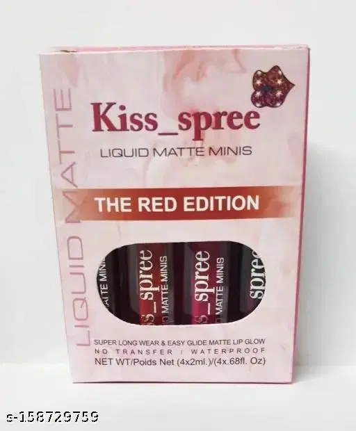 Professional Color Sensational Liquid Lipstick Combo Pack 4 Mini Lipstick (multicolor)