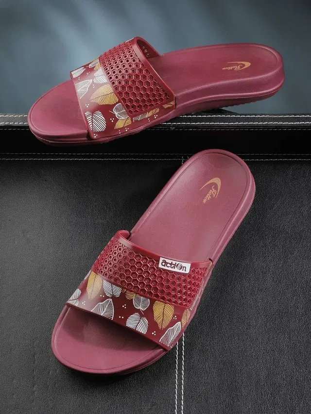 action Sliders for Women (Maroon, 9)