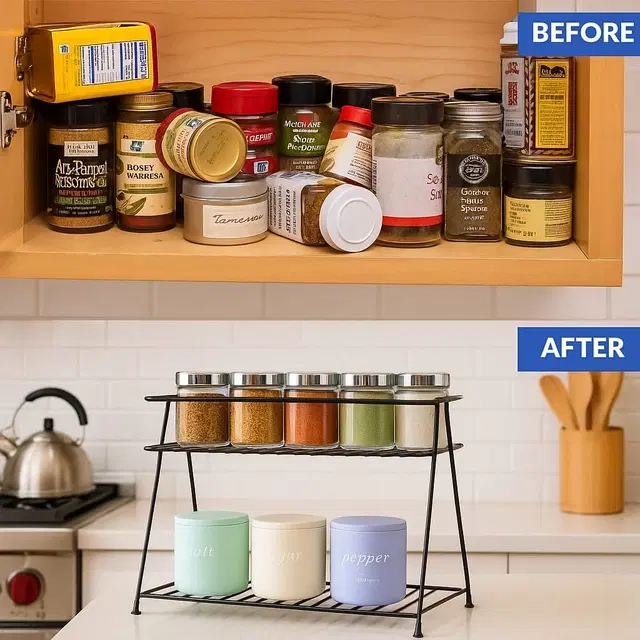 Stainless Steel Spice Rack (Black)