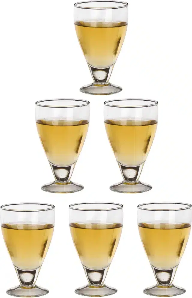 Liquor cum Cocktail Glasses, Transparent, 250 ml, Pack of 6