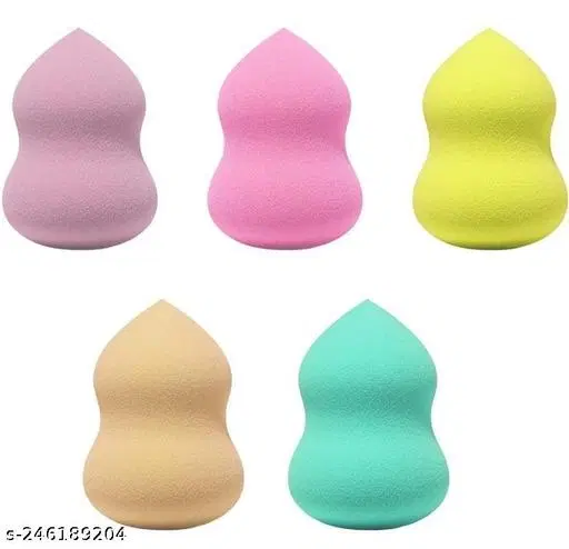 Makeup Spong Puff, Multicolor, Pack of 5