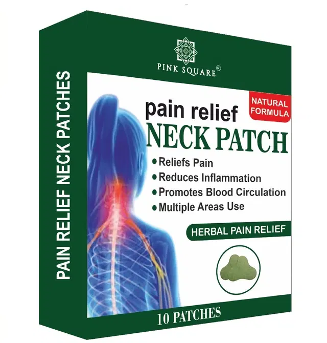 Pink Square Neck Pain Relief 10 Pcs Heat Patches, Pack of 1