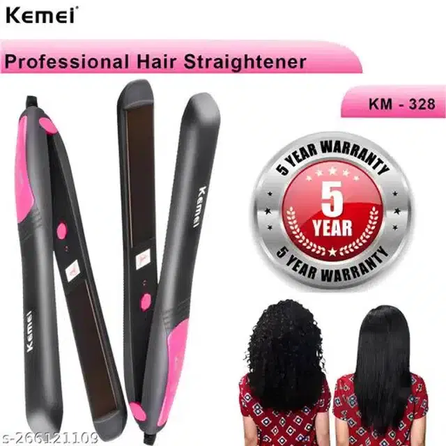 Plastic Hair Straightener, Black, 100 W