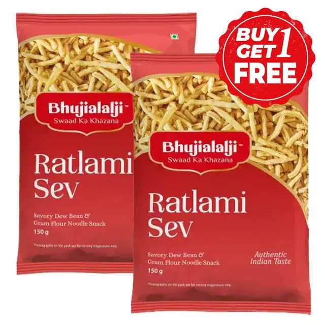 Bhujialalji Ratlami sev 2X150 g (Buy 1 Get 1 Free)