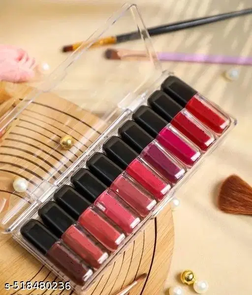 Liquid Lipstick for Women, Multicolor, Pack of 10