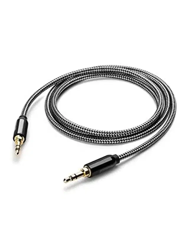 Male to Male AUX Cable, Black, 1 m