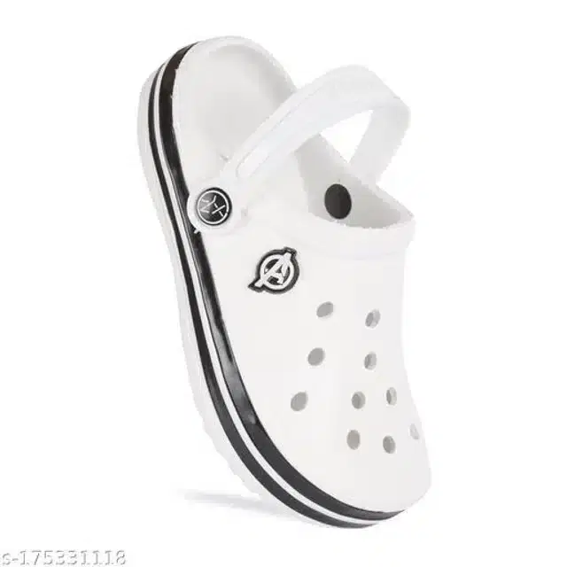 Clogs for Boys (White, 8-9 Years)