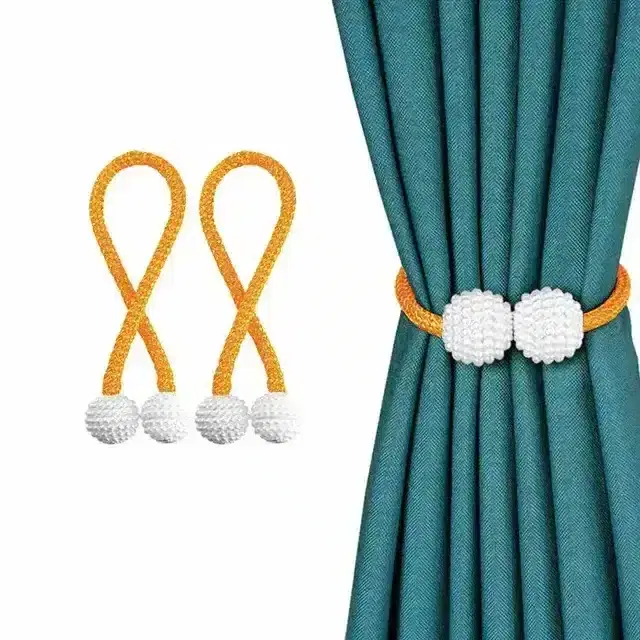 Pallavi Trading Polyester Magnetic Curtain Tiebacks Curtain Hook, Pack Of 2