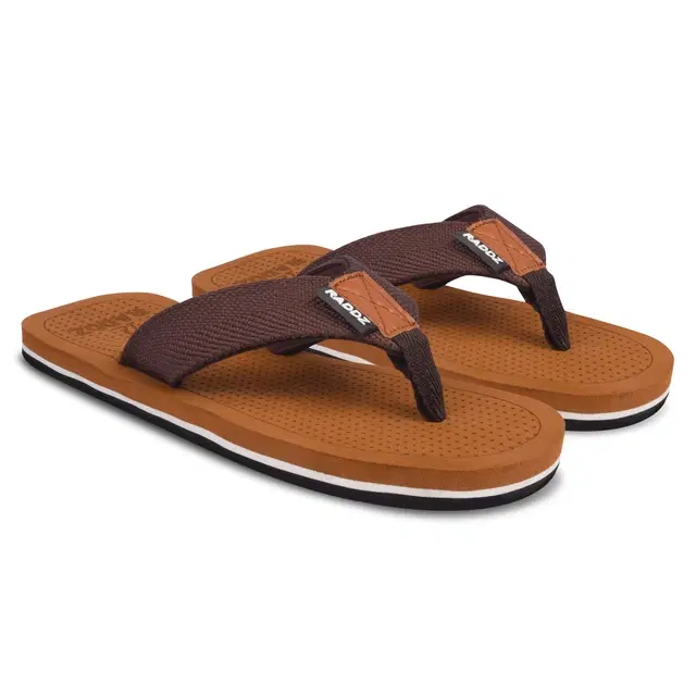 Solid Flipflops for Men (Tan, 7)