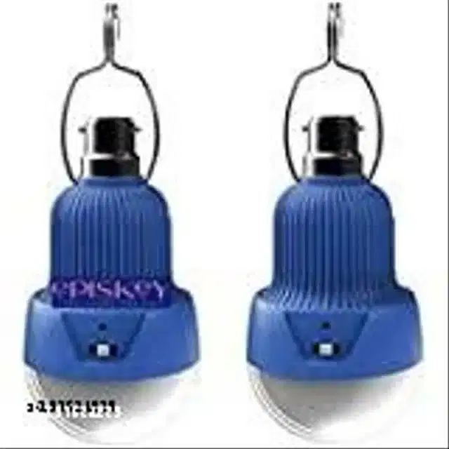 Mini Rechargeable Emergency Light Bulb, White, 15 W, Pack of 2