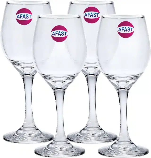 Fancy Water & Wine Glass, 250 ml, Pack of 4
