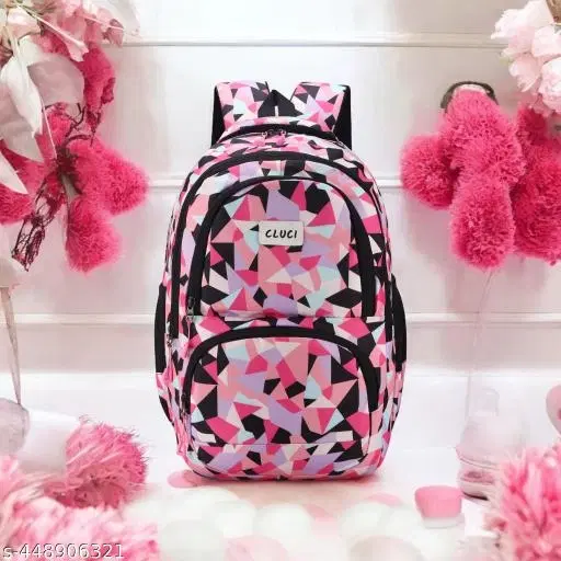 Canvas Backpack Bag, Pink