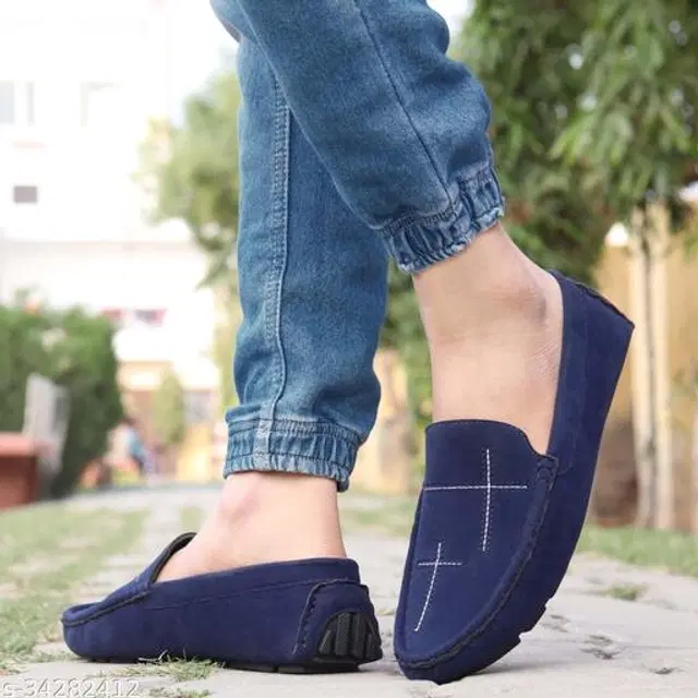Loafers for Men (Navy Blue, 6)